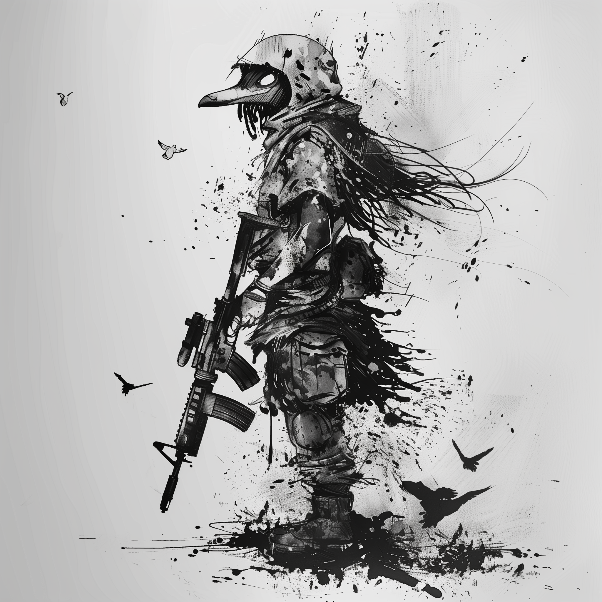 Specter Soldier Ink Art